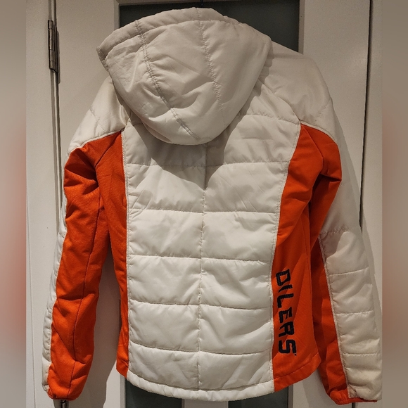 Oilers Puffer Vest Jacket - Sz Small - Picture 8 of 9